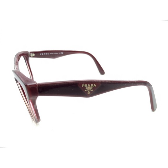 Prada VPR29R UAN-1O1 Dark Red Burgundy Cat Eye Eyeglasses Frames 54-17 140 Italy - Picture 7 of 12